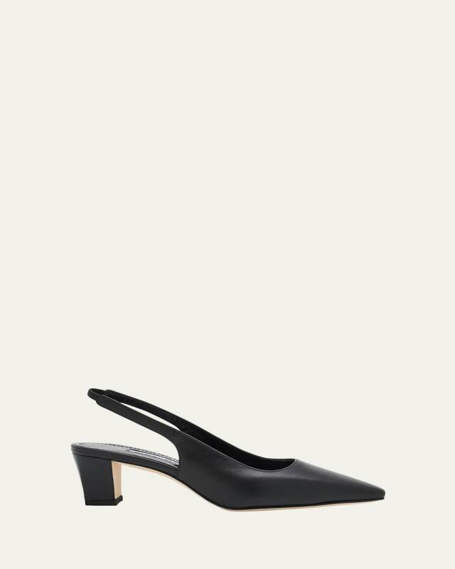 Teutamospla Leather Slingback Pumps